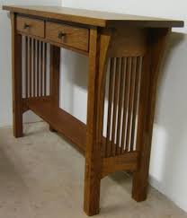 New Solid Quarter Sawn White Oak Mission Style Sofa Table Hall Table On Custommade Com Craftsman Style Furniture Mission Style Furniture Craftsman Furniture