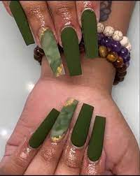 30 Beautiful Acrylic Nail Designs For 2021 In 2021 Green Acrylic Nails Long Square Acrylic Nails Square Acrylic Nails