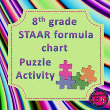 8th Grade Staar Formula Chart Matching Activity 2 Versions