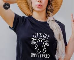 Let's Get Sheet Faced Svg,ghost Svg,halloween Svg,halloween Shirt Svg,funny  Halloween Svg,drinking Svg,alcohol Svg,svg Files for Cricut