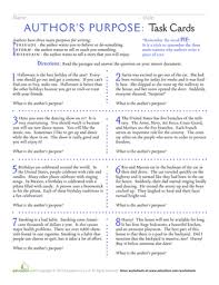 Author S Purpose Reading Passages 3rd Grade Google Search Authors Purpose Author S Purpose Worksheet Authors Purpose Activities