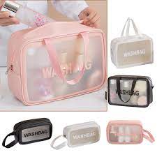 Portable Transparent PVC & Leather Travel Wash Bag Cameroon | Ubuy