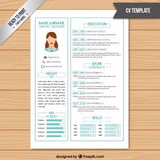 Retomar Modelo Na Cor Branca Com Detalhes Em Azul Luz Resume Template Templates Cv Template