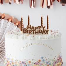 12 Metallic Rose Gold Candles With Happy Birthday Topper Cake Decorations Party Uniq Birthday Cake With Candles Candle Cake Topper Happy Birthday Candles Cake