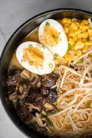 Creamy Vegetarian Peanut Miso Ramen Recipe Healthy Ramen Recipes Cooked Vegetables Vegetarian