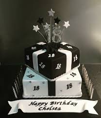 Black And White Birthday Cake Ideas Black White And Bling 18th Birthday Cake Music Themed Cakes 18th Birthday Cake 18th Cake