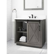Single Sink Barn Door Bathroom Vanity