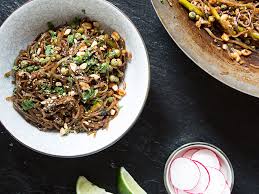 Spring Pad Thai With Green Garlic Asparagus And Peas Green Garlic Best Asparagus Recipe Asparagus Recipe