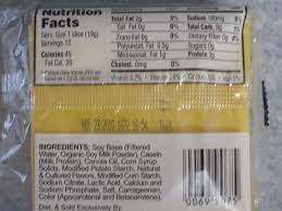 Nutrition In Slice Of Cheese Runners High Nutrition