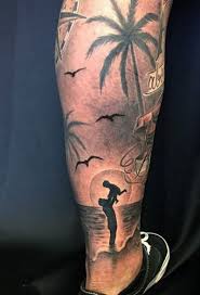 12 Palm Tree Leg Tattoos Tatuagem Pai E Filha Tatuagens Good Vibes Tatuagem