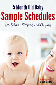 5 month old feeding schedule for baby