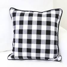 Black And White Buffalo Plaid Pillows In Stock And Ready To Ship Our Square Black And White Buffalo Check Nursery Throw Pil Buffalo Plaid Pillows Square Pillow Cover Black And White Pillows