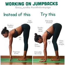 Yoga Tutorial On Working On Jumpbacks Into Plank Or Chaturanga Visit Www Miss Sunitha Com Tutorials For More D Yoga Tutorial Advanced Yoga Yoga Poses Advanced