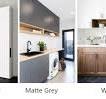 Custom Shaker Style White Lacquer Finish Laundry Closets ...