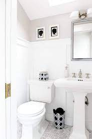 Think about adding wall storage in the form of cabinets or shelves. 25 Half Bathroom For Your Perfect Guest Bathroom Design Ideas Guest Bathroom Design Basement Bathroom Design Half Bathroom