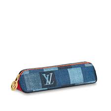Products By Louis Vuitton Elizabeth Pencil Pouch Denim Monogram Check In 2020 Louis Vuitton Pencil Pouch Denim Gift