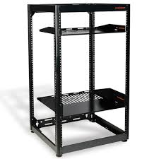 Shelves are utilized to organize servers as well as other network and it equipment. 20u Open Frame Rack With 2 Vented Shelves