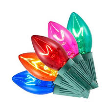 Blue, red, white, green, and orange. C7 Christmas String Lights Christmas Lights The Home Depot