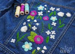 Posted on april 30, 2019, 14:11 gmt michelle no. Diy Denim Jacket With Embroidery Cutesy Crafts