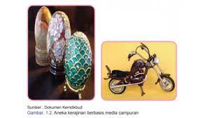 Secara visual, kerajinan keramik yang berukuran besar juga tampak sentuhan yang lebih berkelas, apalagi seandainya garis antar gambar kerajinan berbasis media campuran diusahakan agar tidak terlihat. Pertemuan I