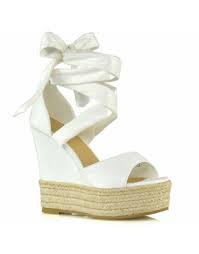 White Lace Up Wedges Quality Assurance Protein Burger Com