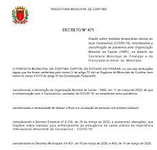 Decreto ad hoc fino al 15 gennaio: Crcpr Noticias Prefeitura De Curitiba Suspende Prazos Para Pratica De Atos Processuais Da Secretaria Municipal De Financas