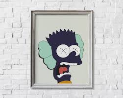 Kaws Bart By N Hypebeast Artwork Series 011 Inspired By Etsy Kaws Painting Art Inspiration Drawing Iconic Poster