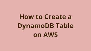 They can be categorized as follows: How To Create A Dynamodb Table On Aws