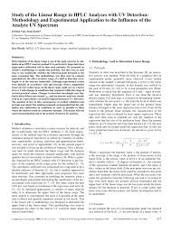 The ri hplc method uses the refractive index of invisible light in a reference liquid to identify materials, your. Pdf Study Of The Linear Range In Hplc Analyses With Uv Detection Methodology And Experimental Application To The Influence Of The Analyte Uv Spectrum