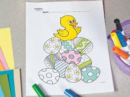 Bring some color into your life with our tie dye tote project. Duck On Easter Eggs Free Printable Coloring Page Fun365