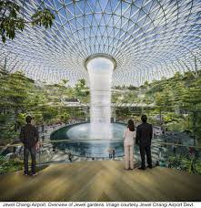 Gallery Of Safdie Architects Design Glass Air Hub For Singapore Changi Airport 5 Indoor Waterfall Changi Waterfall