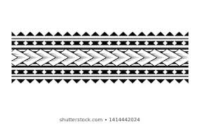 Polynesian Tattoo Tribal Pattern Border Samoan On Arm Forearm Maori Bracelet Armband Tribal Band Tattoo Tribal Pattern Tattoos Arm Band Tattoo