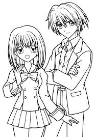 Coloriage adulte manga cliquez pour voir limage en taille. Coloriage Fille Et Garcon Manga Dessin Gratuit A Imprimer