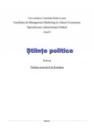 Carti / carti rare¸ vechi si de colectie. Referat Puterea Executiva In Romania 315323 Graduo