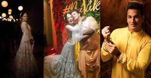 One of the pages on instagram shared a picture where yuvika can be seen trying a lucknowi lehenga, making us wonder if this is her wedding dress. Video Image Alert Prince Yuvika S Sangeet Ceremony Memysha Com