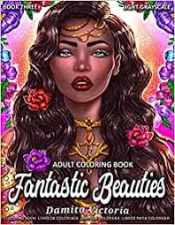 Portrait coloring pages for kids online. Adult Coloring Book Fantastic Beauties Book Three Women Coloring Book For Adults Featuring A Beautiful Portrait Coloring Pages For Adults Relaxation Myhobbyclass Com