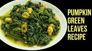 Pumpkin Green Leaves Recipe Pumpkin Leaves With Shrimp Kumro Shak Ch Flat Green Bean Recipes Vegetable Recipes Recipes