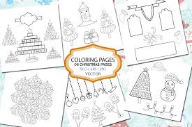Exclusive collection of carefully crafted vector icons for. Free Christmas Coloring Page Printable Christmas Coloring Page Vector Svg Eps And Jpg Christmas Set Crafter File Download Free Svg Cut Files Cricut Silhouette Design