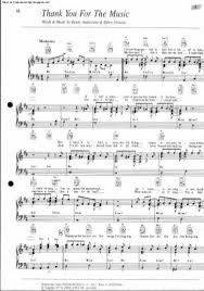 Put a small piece of Partituras Para Piano Abba Thank You For The Music Abba Music Piano