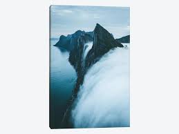 Jepretan kamera aku yakun, senja tak akan bisa bertahan lama. Fog Falls Of Senja Island Norway Canvas Art By Steffen Fossbakk Icanvas