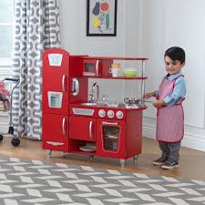 kidkraft vintage play kitchen red