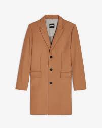 Inc camel beige mens coat size xl three button lancaster topcoat $179 #309top rated seller. Camel Wool Blend Top Coat