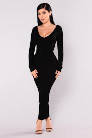 Kallan Knit Dress Black Knit Dress Fashion Hobble Skirt