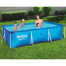 Bestway Piscine Tubulaire Rectangulaire Steel Pro 300x201x66cm Acier Jardin Enfant Ete 193445