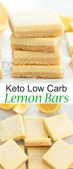 Keto Lemon Bars Recipe In 2020 Low Carb Lemon Bars Lemon Bars Easy Lemon Dessert Recipes