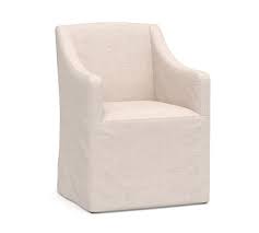 Classic Sherpa Slipcovered Dining Armchair Pottery Barn