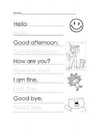 English Worksheet Greetings And Farewells English Worksheets For Kids Kindergarten Reading Worksheets Preschool Vocabulary