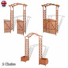 Climbing plants for garden arches. Garden Trellis Rose Arch Gate Wooden Planters Pergola Arbour Plant Bed Climbing Ebay