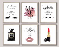 Makeup Wall Artmakeup Decoreyelash Decorfashion Wall Etsy Salon Wall Art Makeup Wall Art Wall Art Quotes