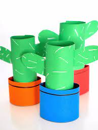 These paper cacti are perfect for paper flower making beginners. Easy Paper Cactus Craft Our Kid Things